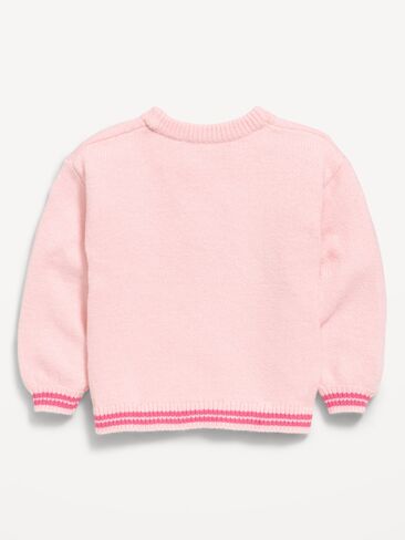 Old Navy SoSoft Long-Sleeve Graphic Sweater for Toddler Girls - Brown Bear in Kuwait