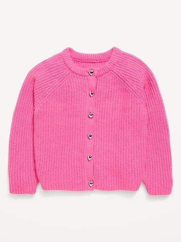 Old Navy SoSoft Cardigan Sweater for Toddler Girls - Bright Pink Lacquer in Kuwait