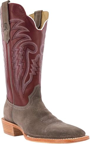 Men's Sand Roughout 13" Marine Blue Cowhide Top Cutter Toe Cowboy Boots Blue 12 D in Saudi Arabia