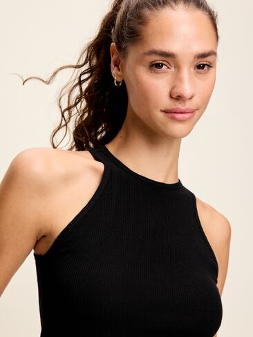 Old Navy CloudLite High-Neck Racerback Tank Top - Black Jack in Kuwait