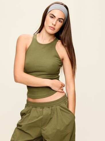 Old Navy CloudLite High-Neck Racerback Tank Top - Hearthwood in Kuwait