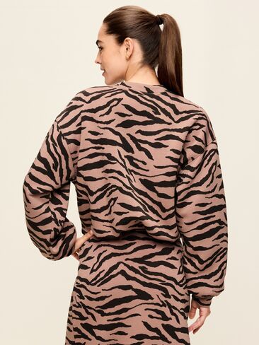 Old Navy Bounce Fleece Bubble-Hem Sweatshirt - Animal Print in Kuwait