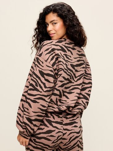 Old Navy Bounce Fleece Bubble-Hem Sweatshirt - Animal Print in Kuwait