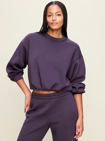Old Navy Bounce Fleece Bubble-Hem Sweatshirt - Nebula in Kuwait
