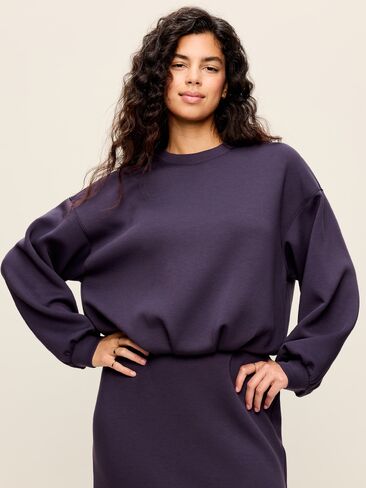 Old Navy Bounce Fleece Bubble-Hem Sweatshirt - Nebula in Kuwait