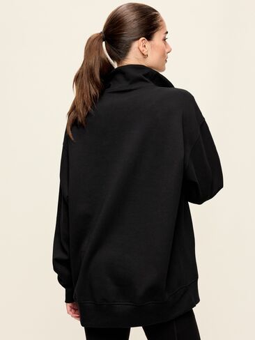 Old Navy Dynamic Fleece Half-Zip Tunic Sweatshirt - Black Jack in Kuwait