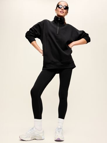 Old Navy Dynamic Fleece Half-Zip Tunic Sweatshirt - Black Jack in Kuwait