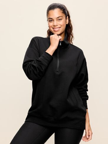 Old Navy Dynamic Fleece Half-Zip Tunic Sweatshirt - Black Jack in Kuwait