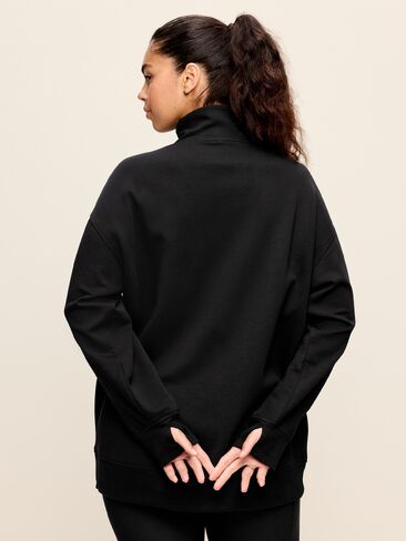 Old Navy Dynamic Fleece Half-Zip Tunic Sweatshirt - Black Jack in Kuwait