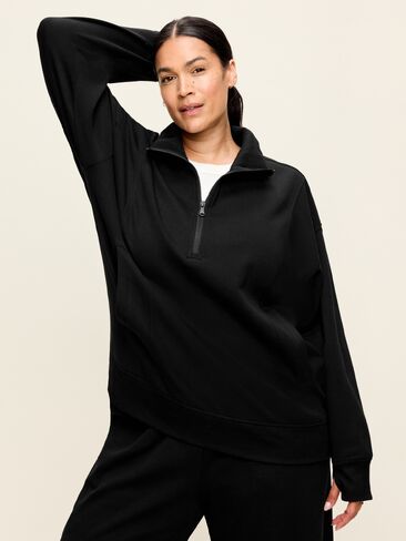 Old Navy Dynamic Fleece Half-Zip Tunic Sweatshirt - Black Jack in Kuwait