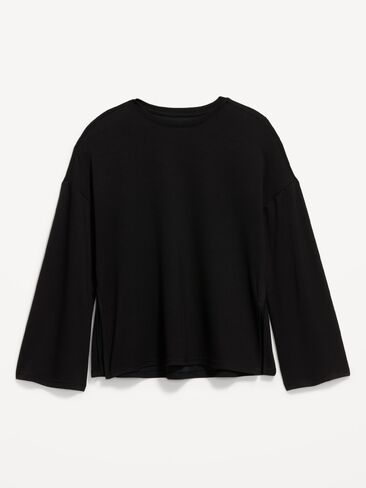 Old Navy Bounce Lite Oversized Bell-Sleeve Tunic - Black Jack in Kuwait