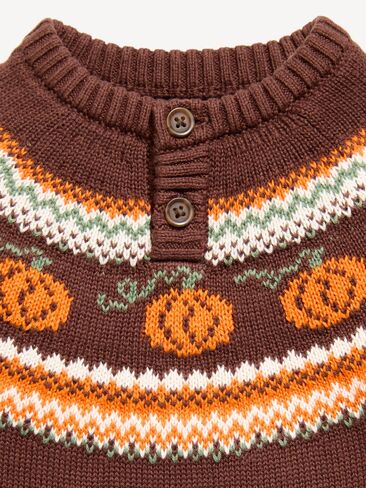 Old Navy Long-Sleeve Sweater-Knit One-Piece for Baby - Pumpkin Puree in Kuwait