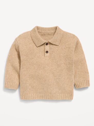 Old Navy SoSoft Long-Sleeve Collared Sweater for Baby - Tan Heather in Kuwait