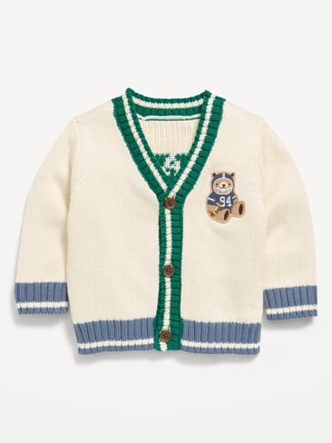 Old Navy SoSoft Embroidered Cardigan Sweater for Baby - Football Champ in Kuwait