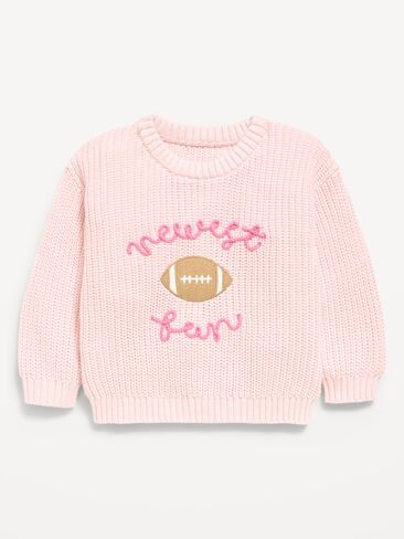 Old Navy Embroidered Sweater for Baby - Pastel Pink in Kuwait
