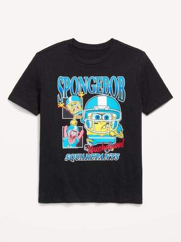 Old Navy SpongeBob SquarePants™ Gender-Neutral Graphic T-Shirt for Kids - Black Jack in Kuwait