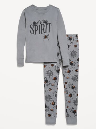Old Navy Gender-Neutral Snug-Fit Graphic Pajama Set for Kids - Spiders in Kuwait