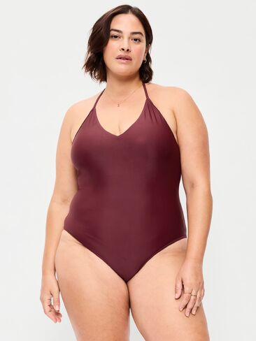 Old Navy V-Neck Halter Swimsuit - Reddy Or Not in Kuwait