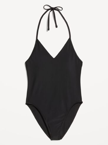 Old Navy V-Neck Halter Swimsuit - Black Jack in Kuwait