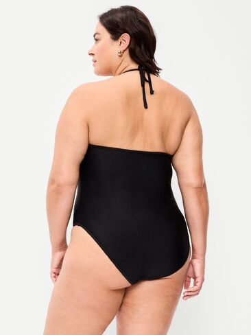 Old Navy V-Neck Halter Swimsuit - Black Jack in Kuwait