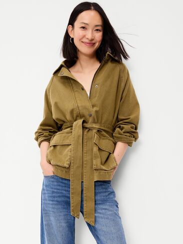 Old Navy Belted Utility Jacket - Mysterious Fern in Kuwait