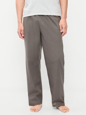 Old Navy Elastic-Waist Poplin Pajama Pant - Stainless Steel in Kuwait