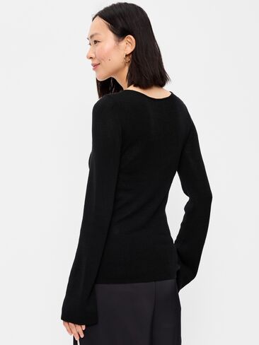 Old Navy Bell-Sleeve Keyhole Top - Black Jack in Kuwait