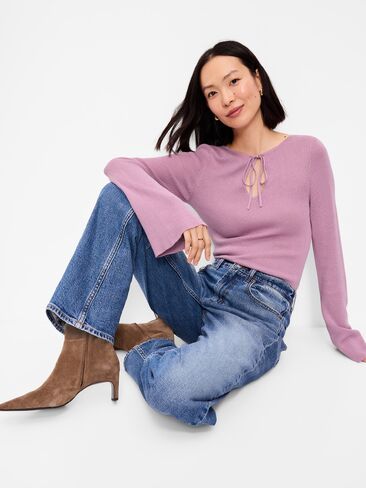Old Navy Bell-Sleeve Keyhole Top - Rose Dawn in Kuwait