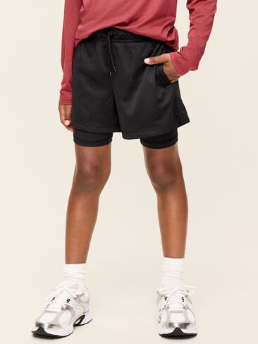 Old Navy 2-In-1 Mesh Performance Shorts for Boys - Black Jack in Kuwait