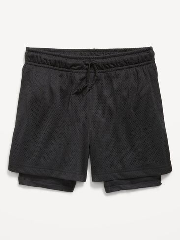 Old Navy 2-In-1 Mesh Performance Shorts for Boys - Black Jack in Kuwait