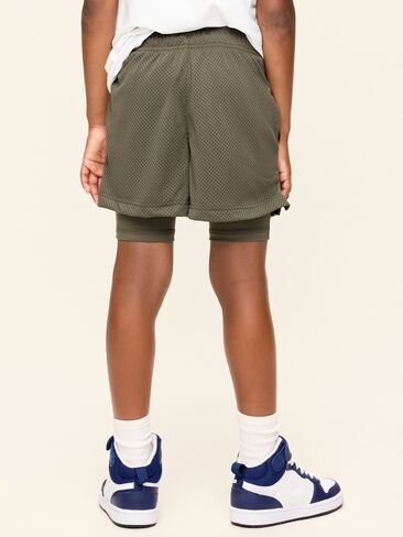Old Navy 2-In-1 Mesh Performance Shorts for Boys - Loden in Kuwait