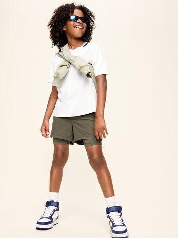 Old Navy 2-In-1 Mesh Performance Shorts for Boys - Loden in Kuwait