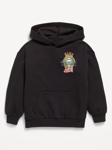 Old Navy Disney© King Jack Gender-Neutral Oversized Pullover Hoodie for Kids - Black Jack in Kuwait