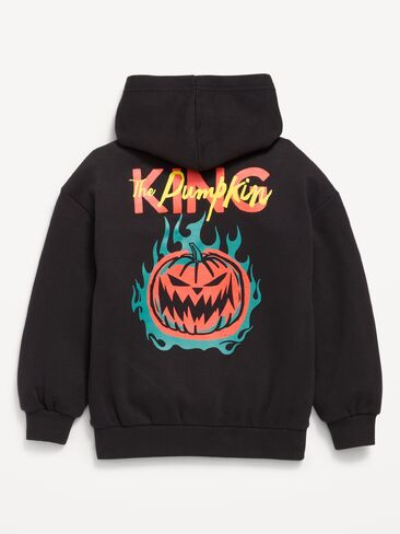Old Navy Disney© King Jack Gender-Neutral Oversized Pullover Hoodie for Kids - Black Jack in Kuwait