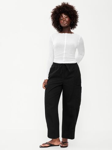 Old Navy Mid-Rise Pull-On Utility Pants - Black Jack in Kuwait