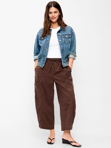 Old Navy Mid-Rise Pull-On Utility Pants - Earthen in Kuwait