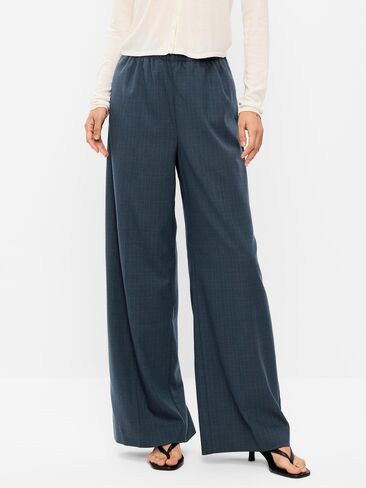 Old Navy High-Waisted Wide-Leg Trouser - Navy Plaid in Kuwait