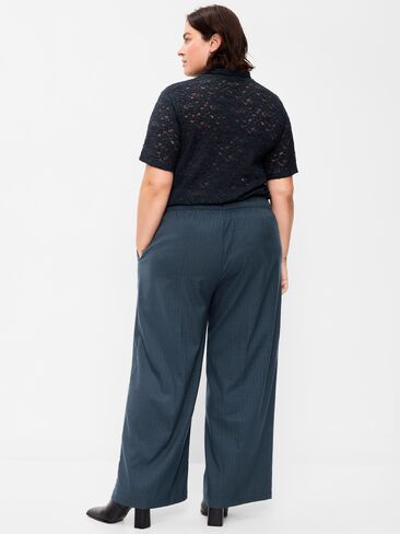 Old Navy High-Waisted Wide-Leg Trouser - Navy Plaid in Kuwait