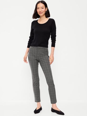 Old Navy High-Waisted Pixie Skinny Ankle Pants - Gray Plaid in Kuwait