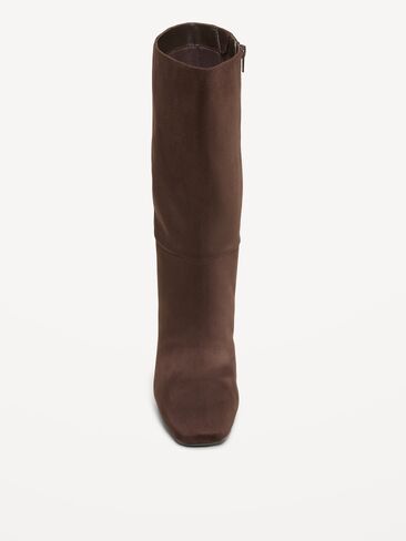 Old Navy Mid-Calf Square-Toe Boot for Women - Chocolate in Kuwait