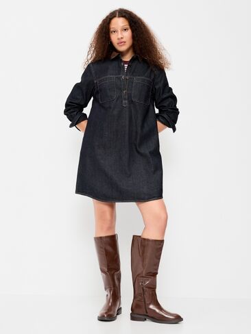 Old Navy Mid-Calf Riding Boots for Women - Dark Chocolate in Kuwait
