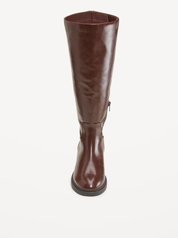 Old Navy Mid-Calf Riding Boots for Women - Dark Chocolate in Kuwait