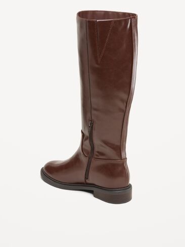 Old Navy Mid-Calf Riding Boots for Women - Dark Chocolate in Kuwait