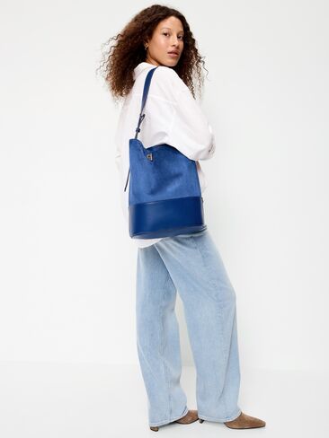 Old Navy Large Preppy Bucket Bag - Ahoy Navy in Kuwait