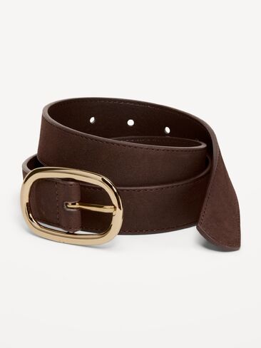 Old Navy Faux-Suede Belt for Women - Dark Chocolate in Kuwait