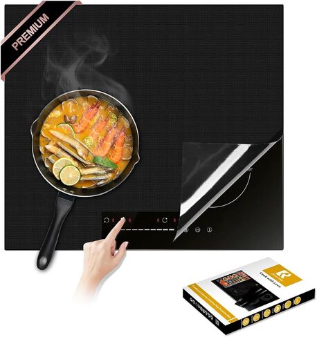 Induction Cooktop Protector Mat 20.4x30.7 In, (Magnetic) Electric Stove Burner Covers, Induction Cooktop Cover,Glass Top Stove Cover, Silicone Induction Cooktop Mat for Electric Stove Top in Kuwait