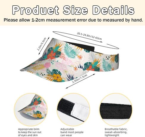 Summer Beach Sport Sun Visor Hat Adjustable Tropical Flower Hats Shells Empty Cap Hawaii Visor Caps for Women Men in Saudi Arabia