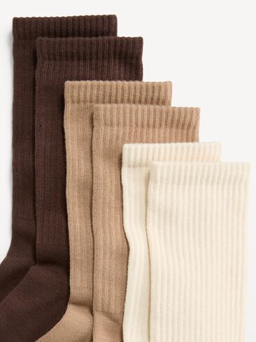 Old Navy Tube Socks 3-Pack - Forager Neutrals in Kuwait