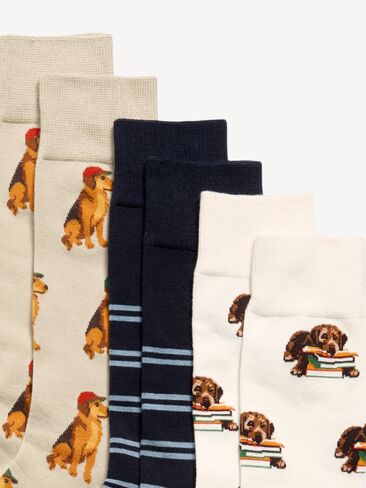 Old Navy Novelty Socks 3-Pack for Men - Lucky Dog in Kuwait
