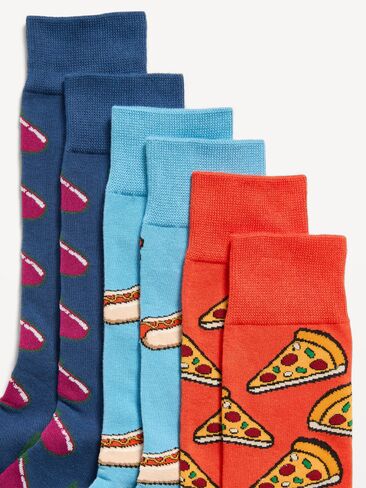 Old Navy Novelty Socks 3-Pack for Men - Food in Kuwait
